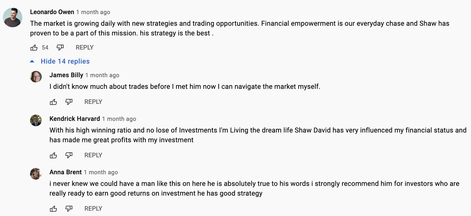 A trading broker scam on YouTube